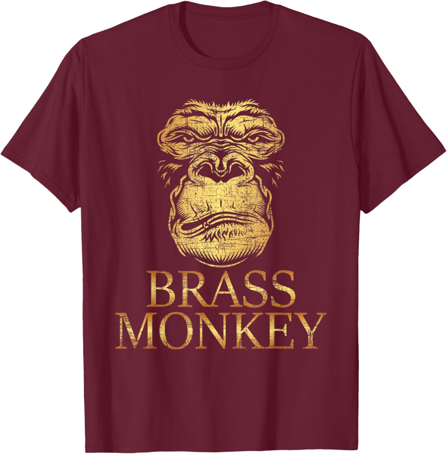 Brass Monkey - Monkeys Zoo Animal Lover Primate Zookeeper T-Shirt - T-Shirt | Maroon
