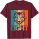 Funny 8th Wolf Birthday 8 Year Old Birthday Wolf T-Shirt - T-Shirt | Maroon