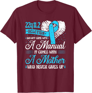 22q11.2 Deletion DiGeorge Syndrome Awareness Ribbon T-Shirt - T-Shirt | Maroon