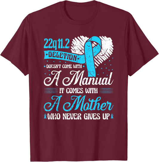 22q11.2 Deletion DiGeorge Syndrome Awareness Ribbon T-Shirt - T-Shirt | Maroon