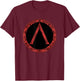 Spartan Warrior Lambda Symbol Shield T-Shirt - T-Shirt | Maroon
