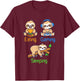 Eating Gaming Sleeping Gamer Sloth Men Kids T-Shirt - T-Shirt | Maroon