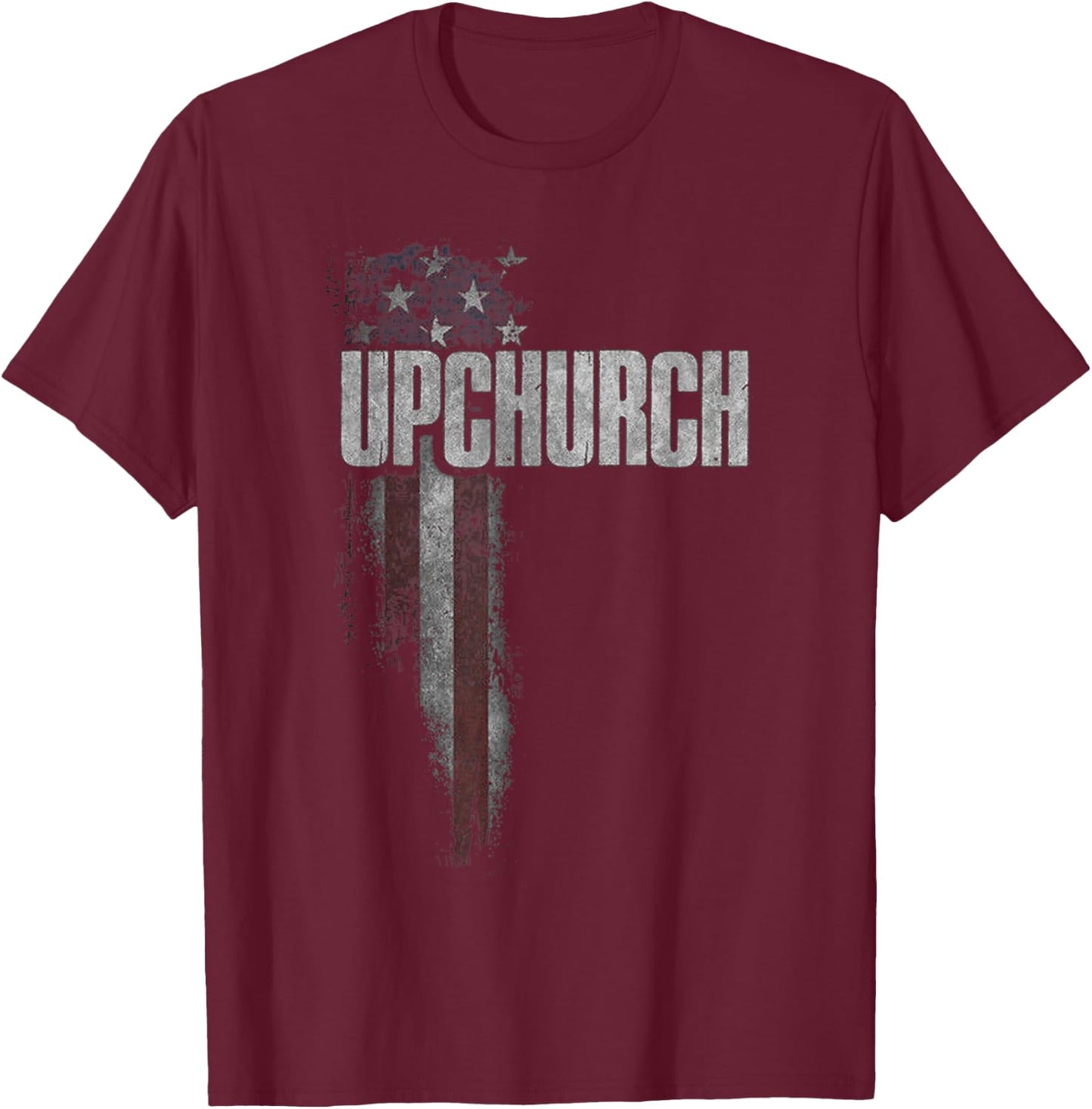 Upchurch Family American Flag T-Shirt - T-Shirt | Maroon