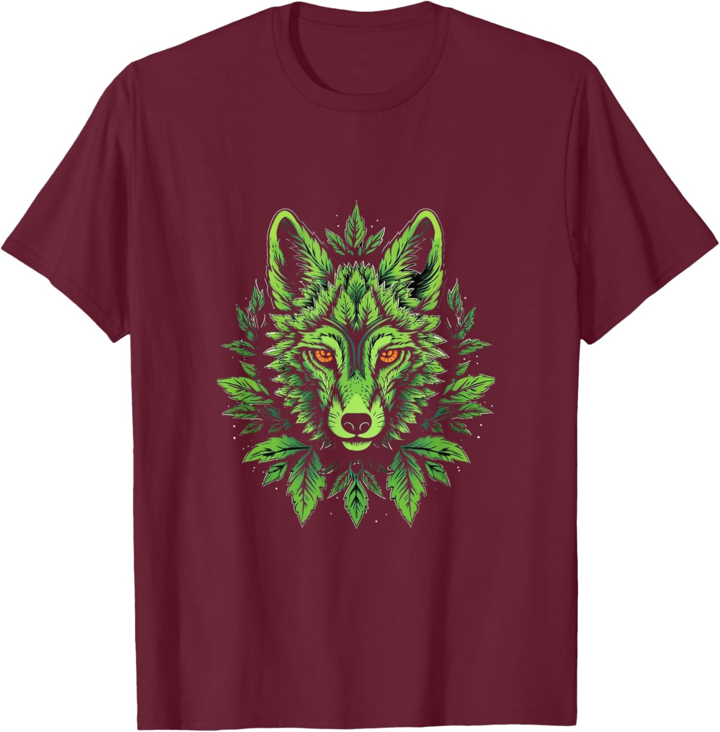 Wolf Cannabis Weed Leaf Marijuana 420 Stoner Wolves Lover T-Shirt - T-Shirt | Maroon