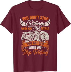 Vintage Motorbike Motorcycle T-Shirt - T-Shirt | Maroon