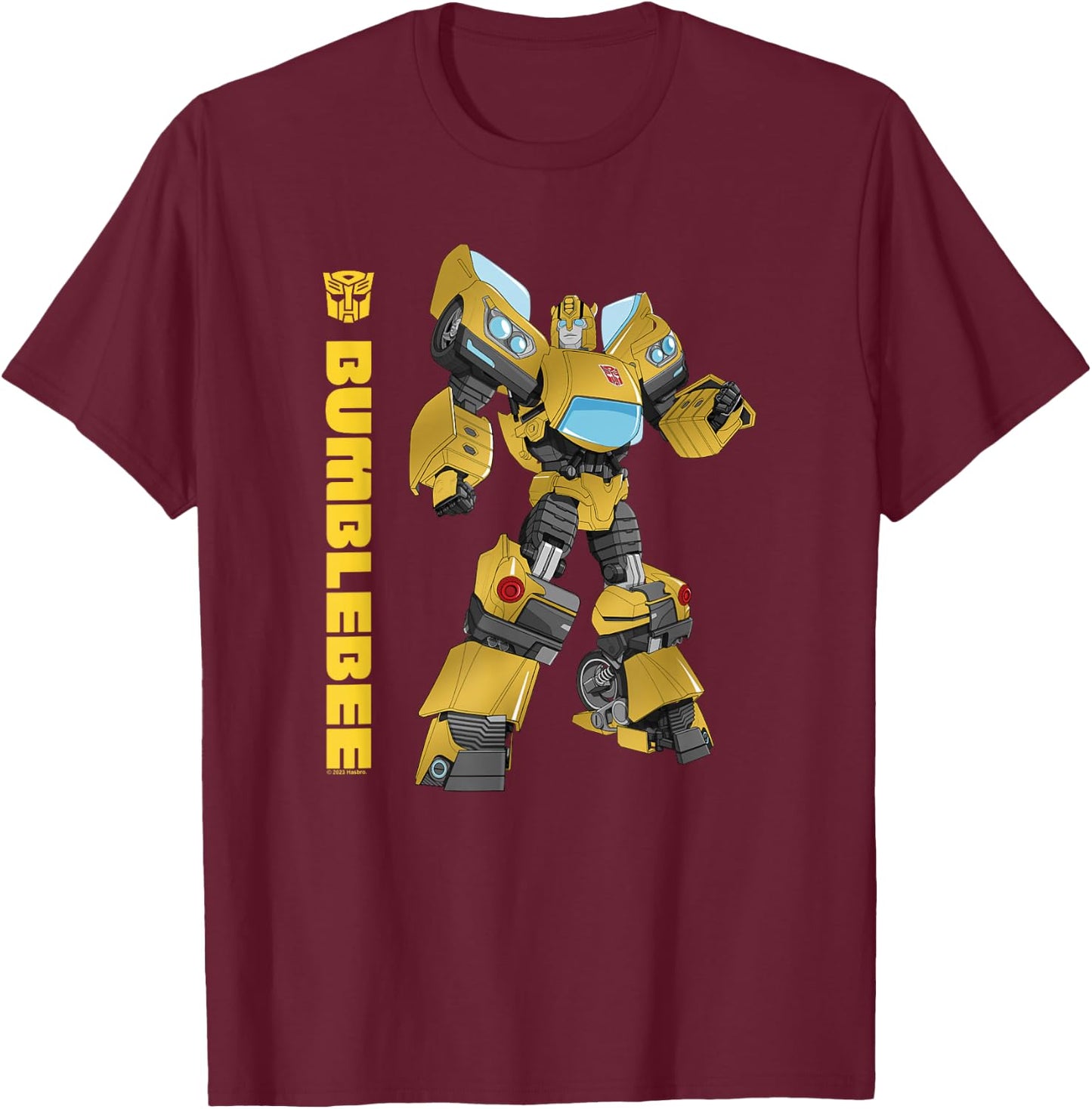 Transformers Bumblebee Autobots Epic Pose Portrait T-Shirt - T-Shirt | Maroon