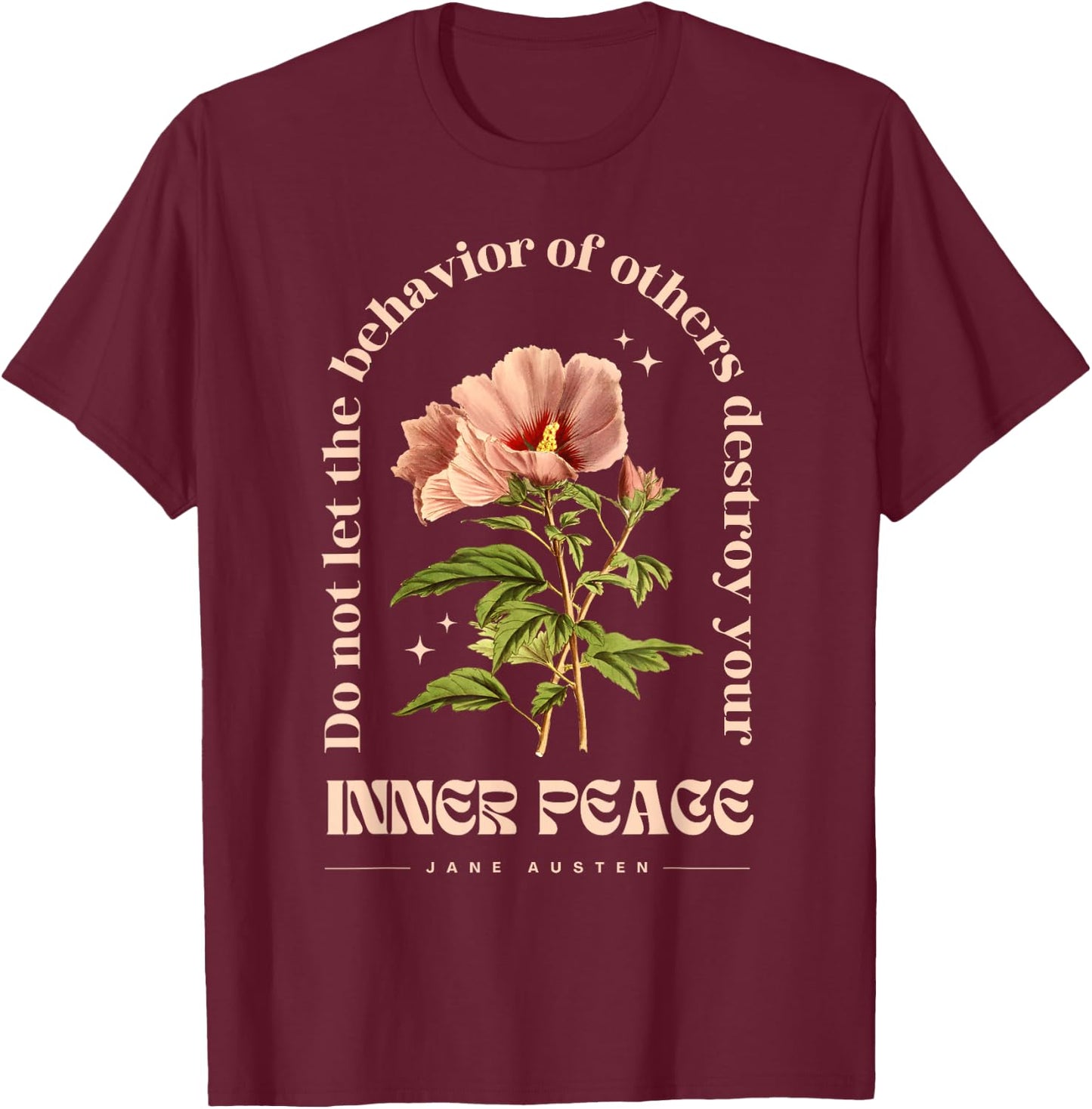Jane Austen Sense and Sensibility Bookish Bookworm Novel T-Shirt - T-Shirt | Maroon