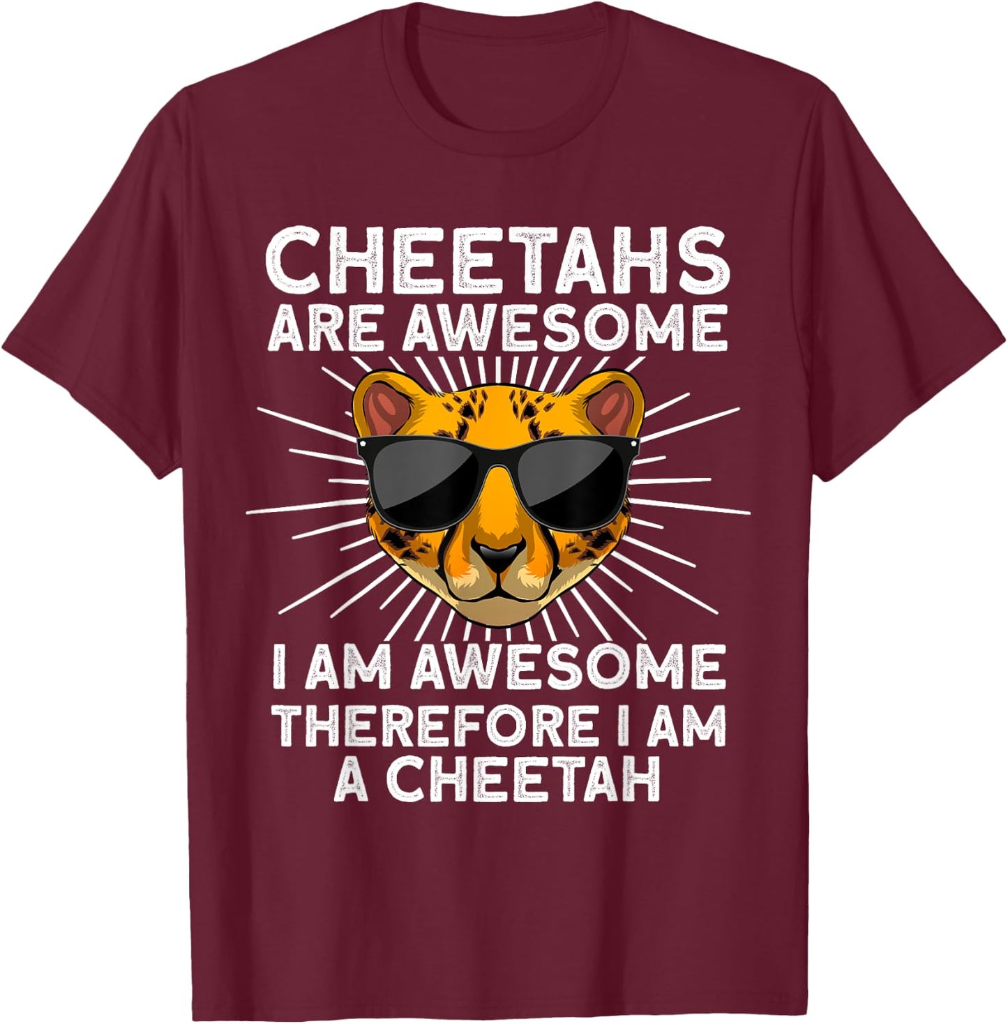 Cute Cheetah Design Women Cat Animal Cheetah Lover T-Shirt - T-Shirt | Maroon