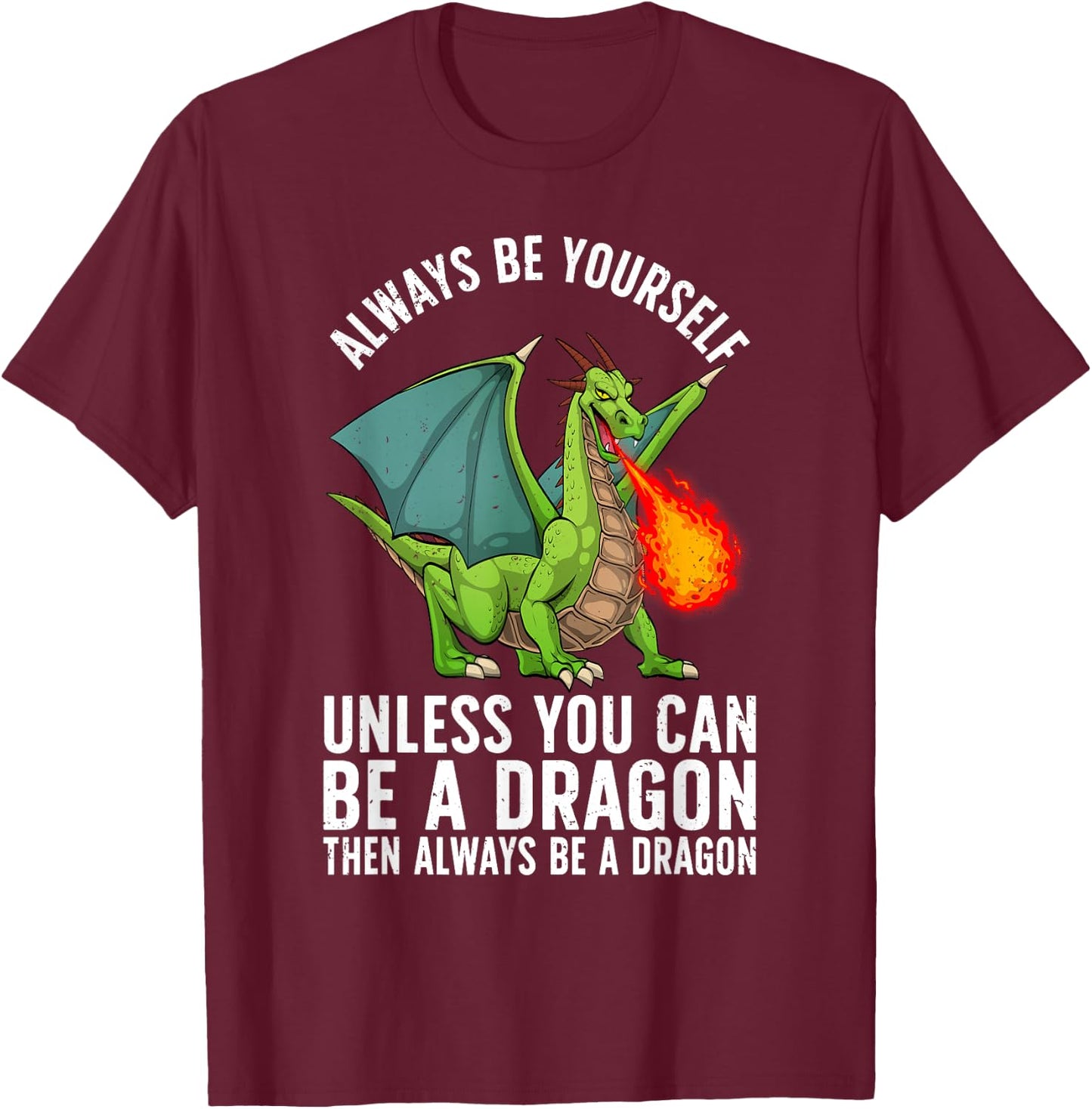 Funny Dragon Design Women Kids Fantasy Dragon Lover T-Shirt - T-Shirt | Maroon