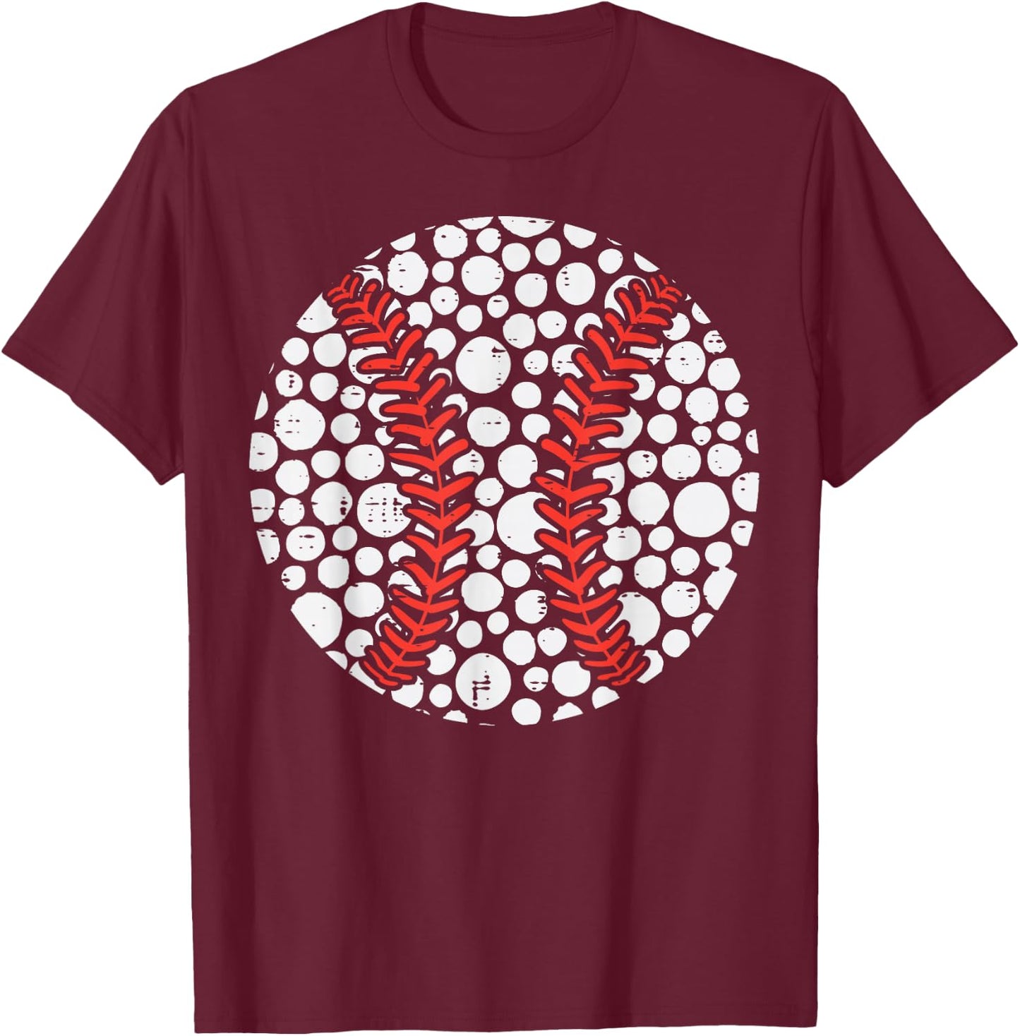 International Dot Day Baseball Dots Men Boys Kids Youth Teen T-Shirt - T-Shirt | Maroon