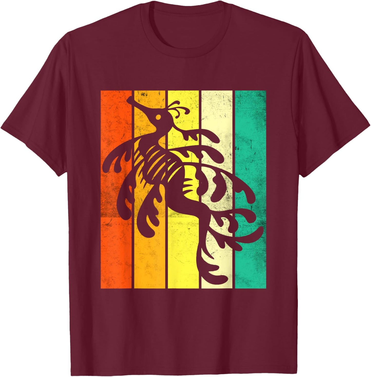 Love Leafy Seadragon Lover Vintage Leafy Sea Dragon T-Shirt - T-Shirt | Maroon