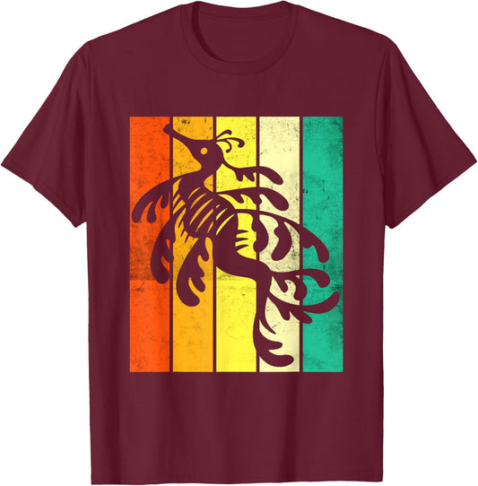 Love Leafy Seadragon Lover Vintage Leafy Sea Dragon T-Shirt - T-Shirt | Maroon