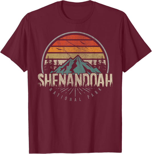 Retro Shenandoah National Park US Vintage Shenandoah T-Shirt - T-Shirt | Maroon