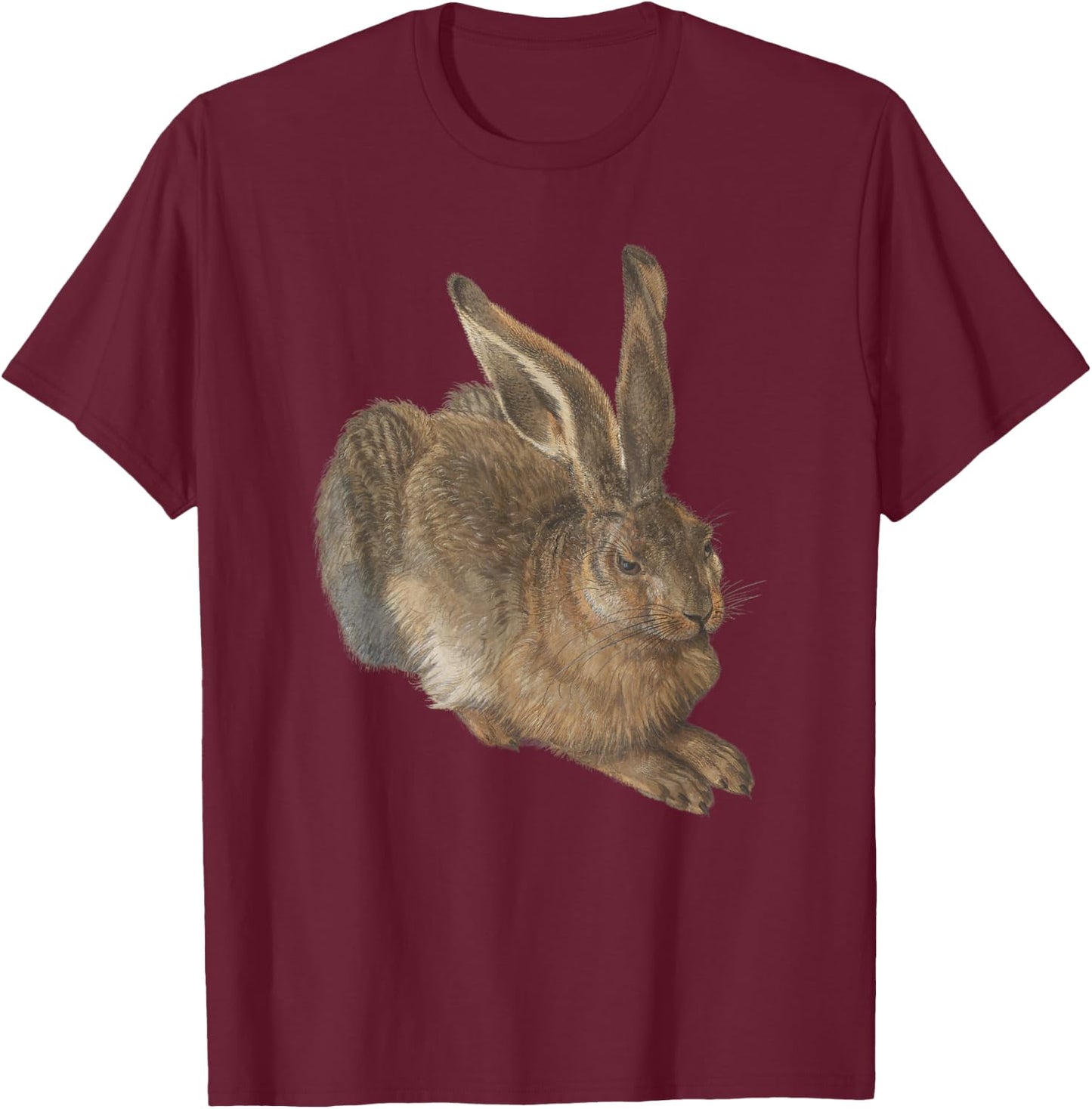 Young Hare (Feldhase) by Albrecht Durer T-Shirt - T-Shirt | Maroon