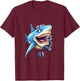 Shark Photographer Camera Photograph Photography Shark Lover T-Shirt - T-Shirt | Maroon