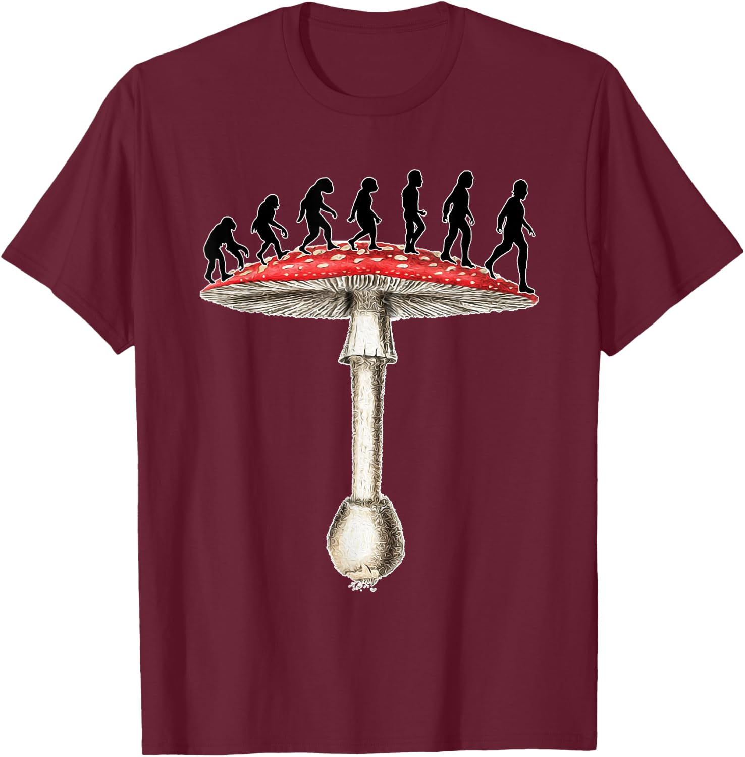 Stoned Ape Funny Theory Microdosing since Ancient Times T-Shirt - T-Shirt | Maroon