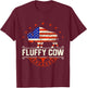 Fluffy Cow | Vintage American bison buffalo lover wildlife T-Shirt - T-Shirt | Maroon