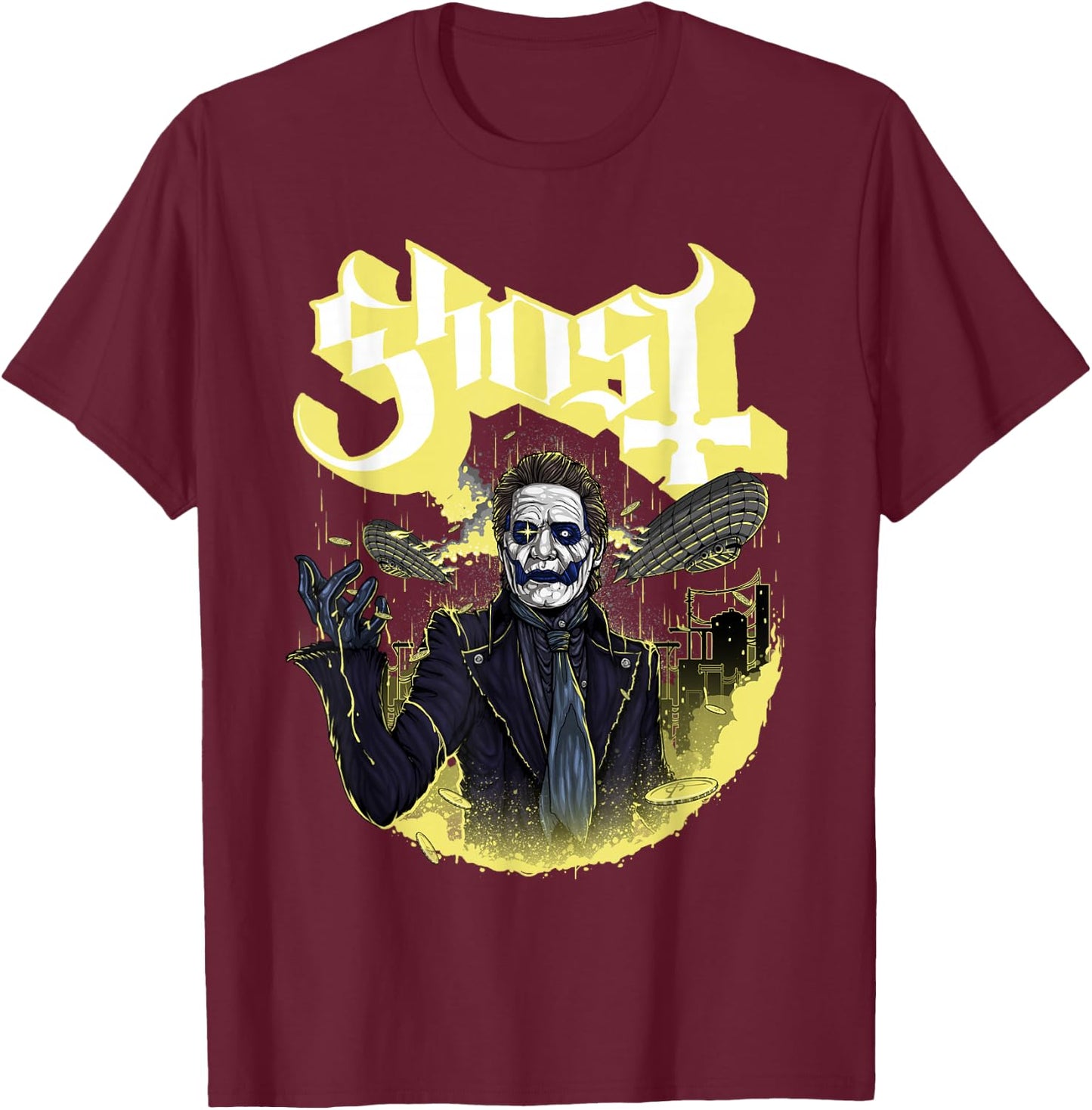 Ghost – Airship Firestorm T-Shirt - T-Shirt | Maroon