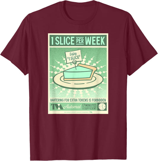 Marvel Studios Loki Season 2 TVA Automat 1 Slice of Pie MCU T-Shirt - T-Shirt | Maroon