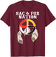 Sac and Fox Nation Native American Indian Medicine Wheel T-Shirt - T-Shirt | Maroon