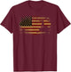 Fishing Patriotic Usa American Flag 4Th Of July T-Shirt - T-Shirt | Maroon