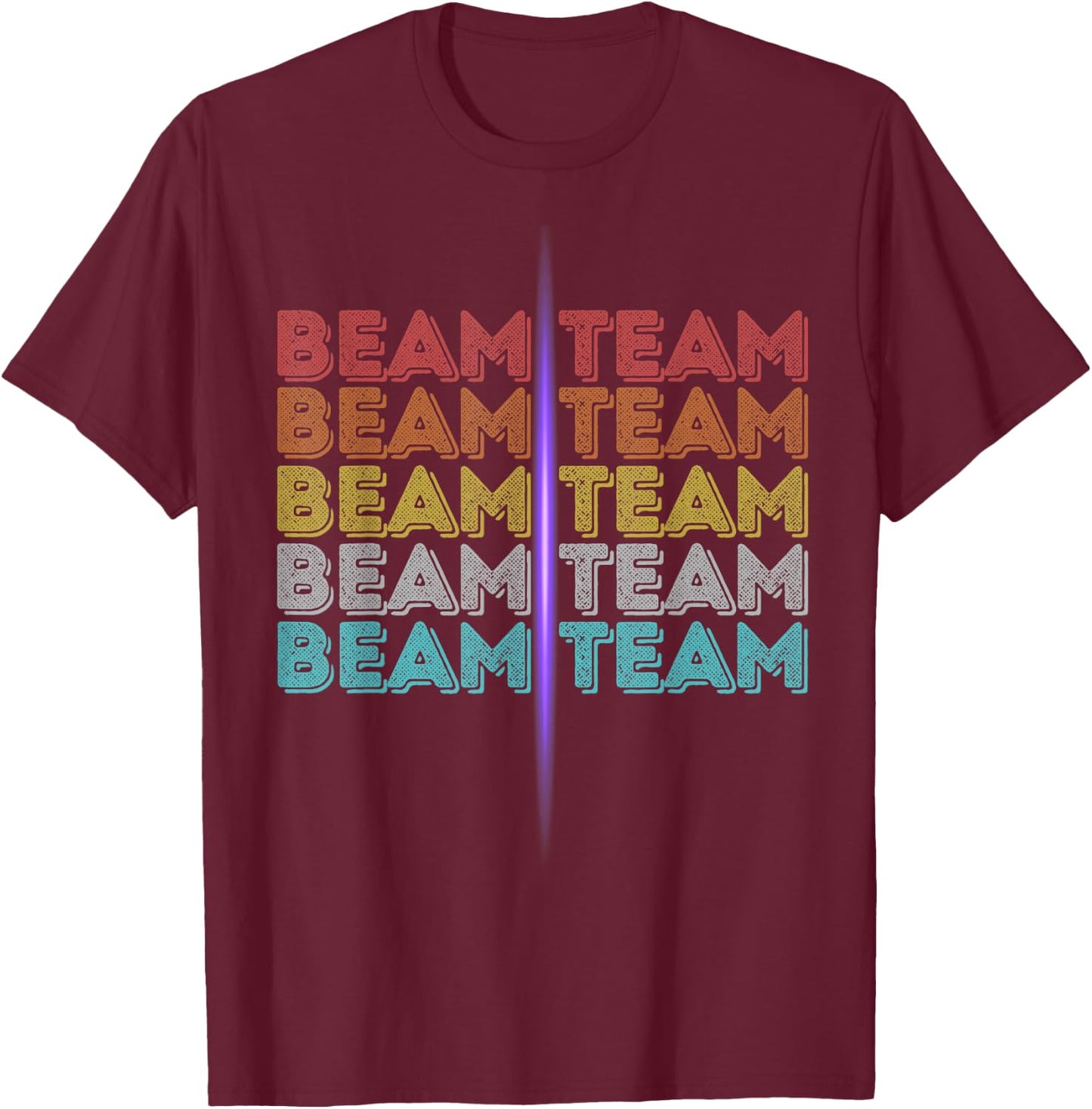Vintage Retro Beam Team T-Shirt - T-Shirt | Maroon