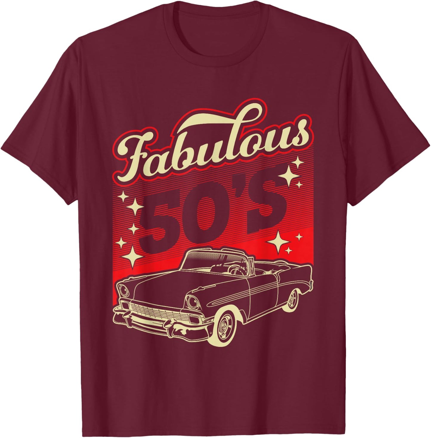 Fabulous 50's 50S Sock Hop T-Shirt - T-Shirt | Maroon