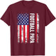 Football Papa American Flag USA Patriotic T-Shirt - T-Shirt | Maroon