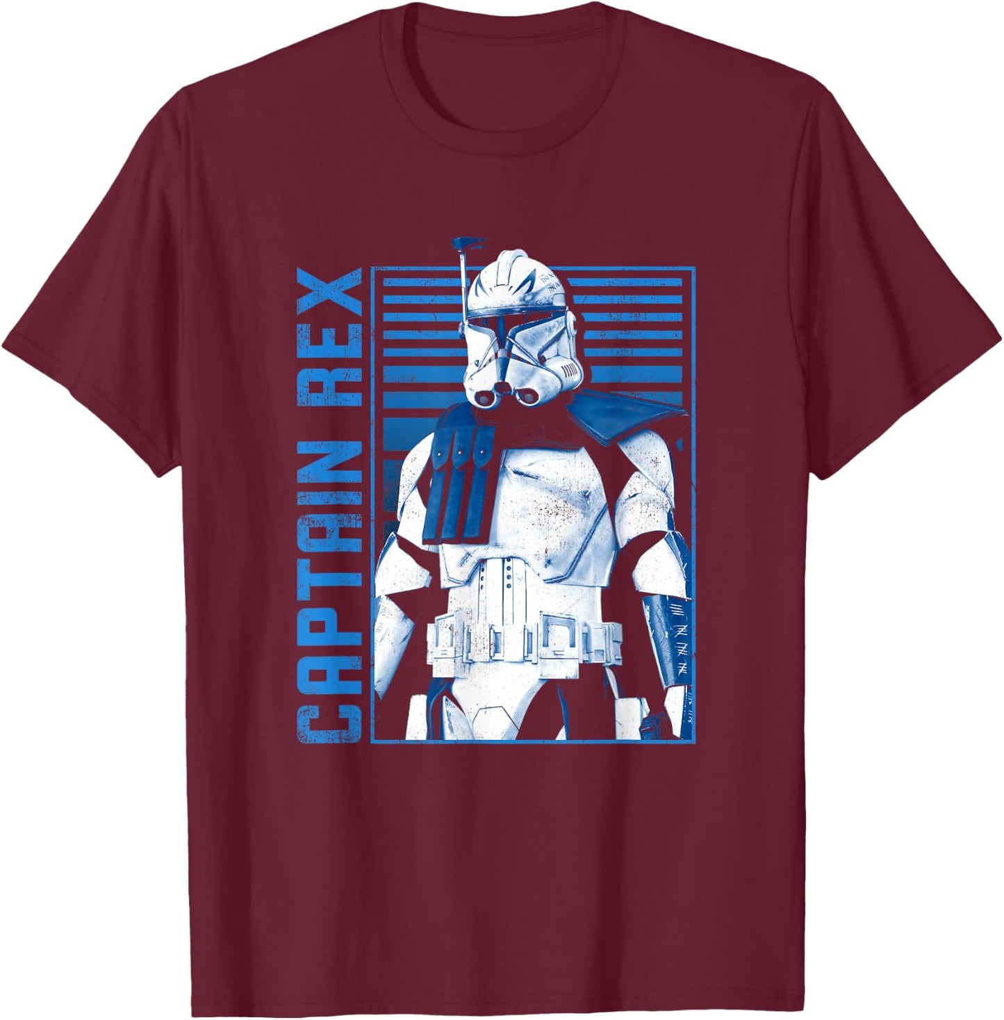 Star Wars: Ahsoka Captain Rex Vintage Rebel Fighter Poster T-Shirt - T-Shirt | Maroon