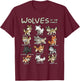 Chibi Wolf Wolves Animals of the World Wolf Lover T-Shirt - T-Shirt | Maroon