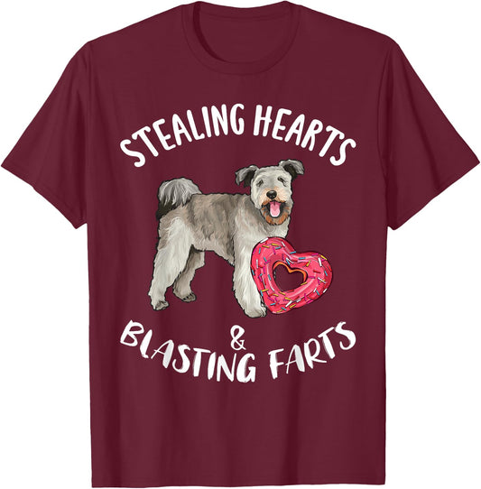 Stealing Hearts Blasting Farts Pumi Valentines Day T-Shirt - T-Shirt | Maroon