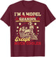 I'm A Model Railroad Grandpa - Grandparent Model Train Lover T-Shirt - T-Shirt | Maroon