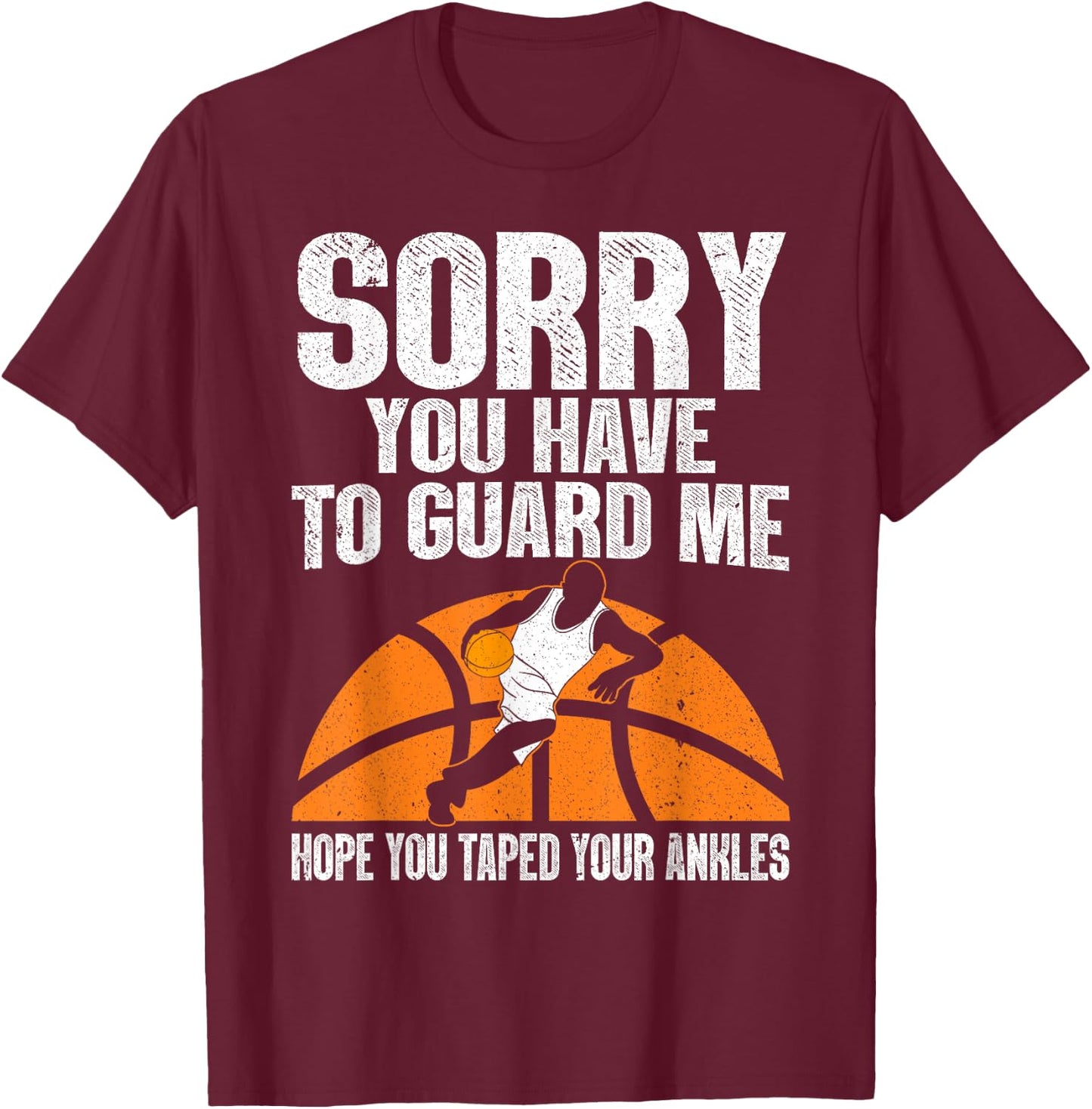Funny Basketball Women Sports Game Basketball Player T-Shirt - T-Shirt | Maroon