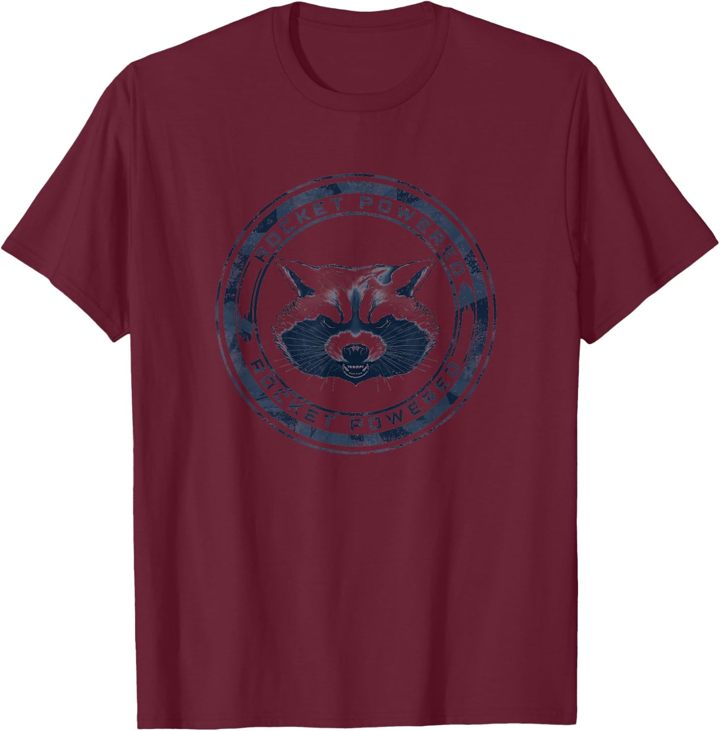 Marvel Guardians of the Galaxy Rocket Powered Retro Portrait T-Shirt - T-Shirt | Maroon