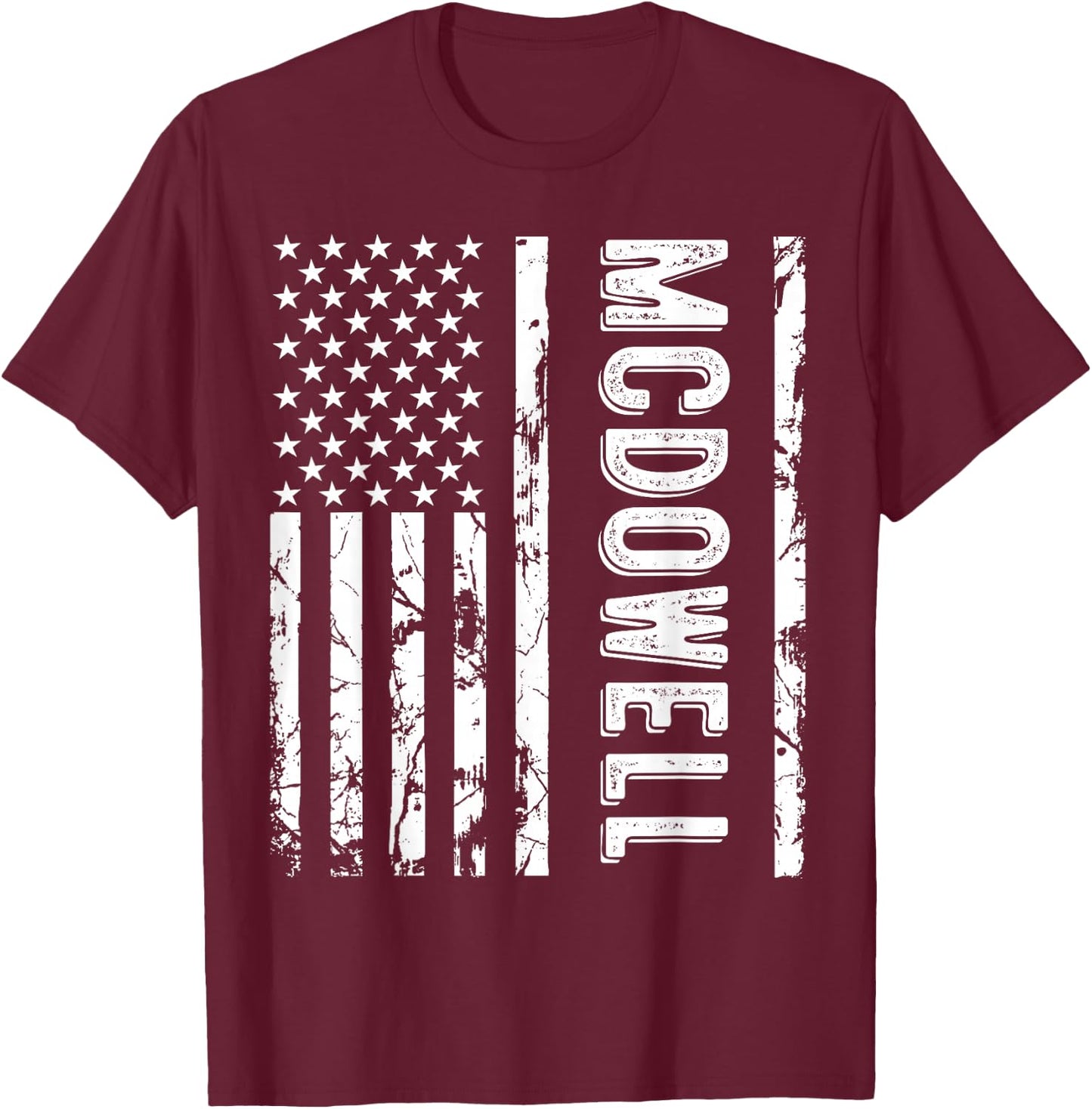 McDowell Last Name Funny Surname Team Family Reunion T-Shirt - T-Shirt | Maroon