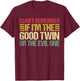 Funny Twin Am I The Good Twin Or The Evil One Vintage Twins T-Shirt - T-Shirt | Maroon