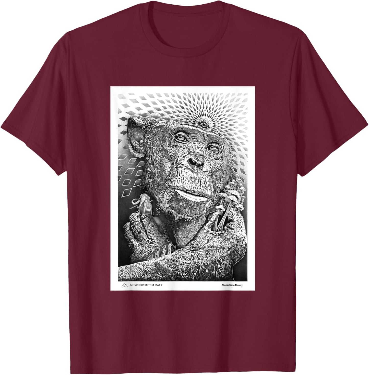 Stoned Ape Theory T-Shirt - T-Shirt | Maroon