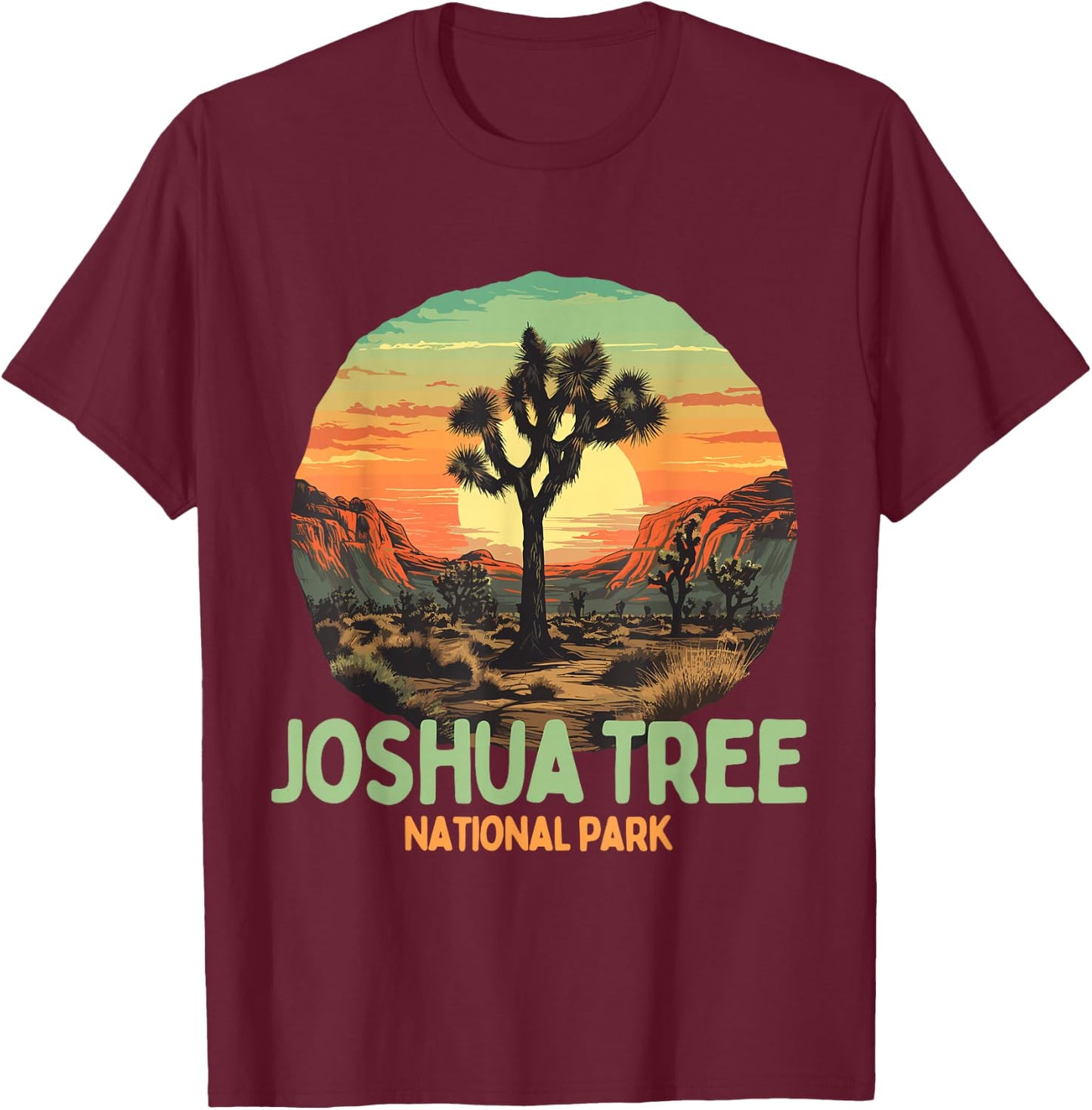 Joshua Tree National Park T-Shirt - T-Shirt | Maroon