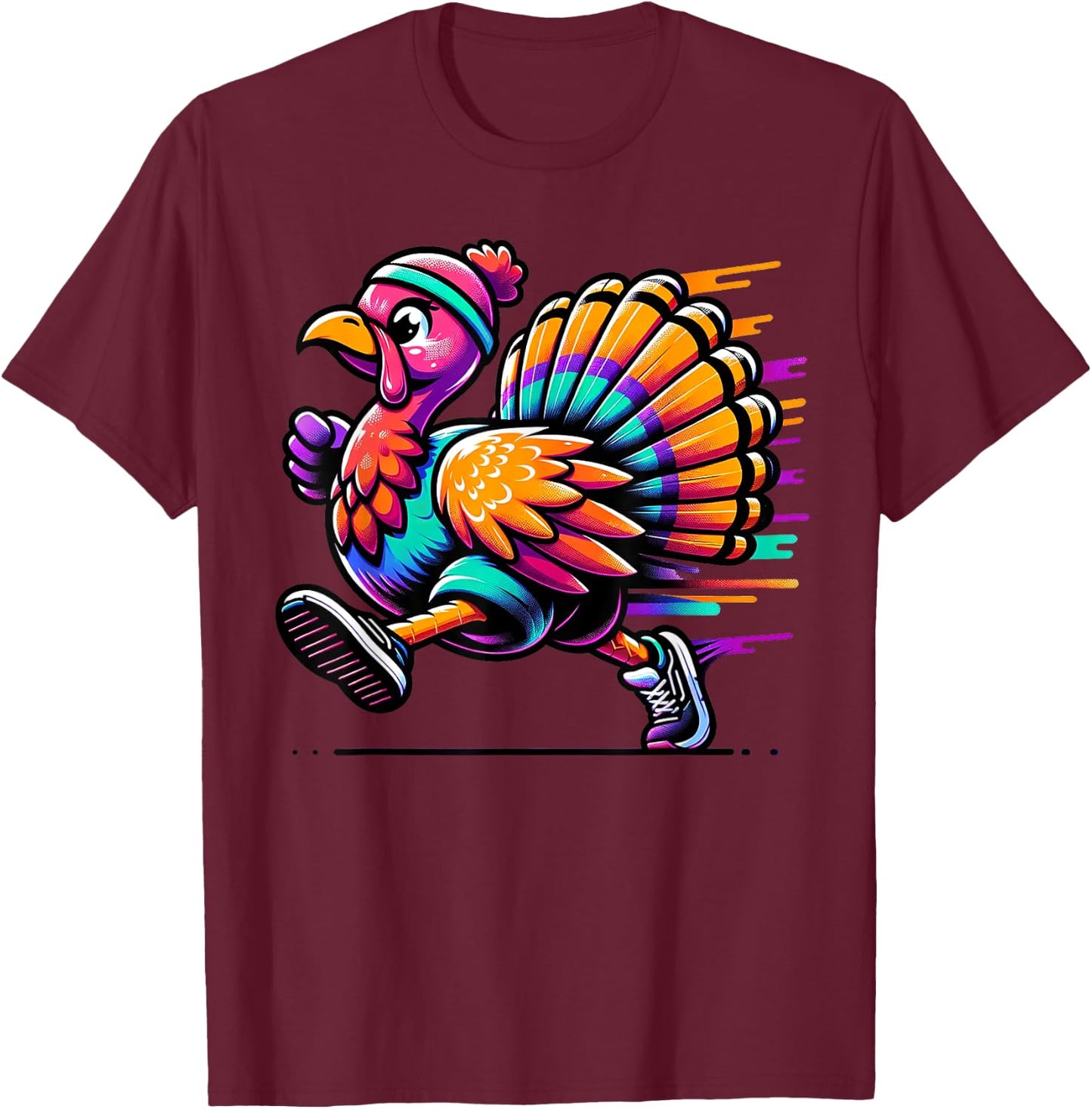 Thanksgiving Turkey Costume Turkey Trot Running 5K 10K T-Shirt - T-Shirt | Maroon