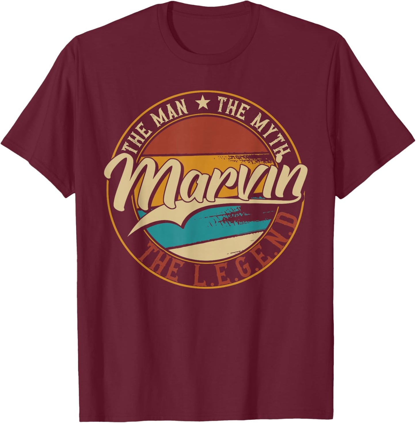 Marvin The man the myth the legend T-Shirt - T-Shirt | Maroon