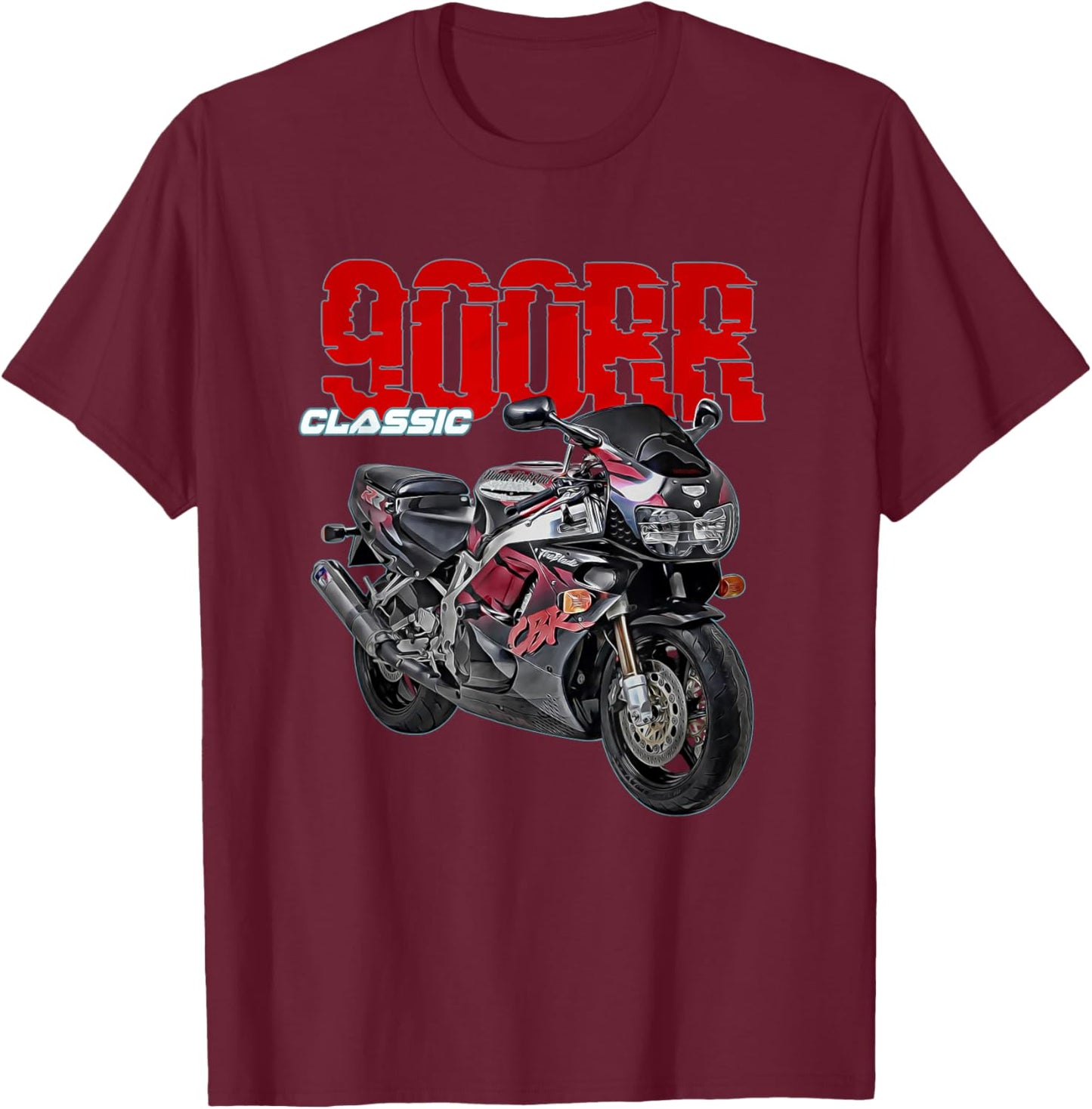 CBR,900RR,900cc,CBR900,Motorcycle,Motorbike,Biker,Sportsbike T-Shirt - T-Shirt | Maroon