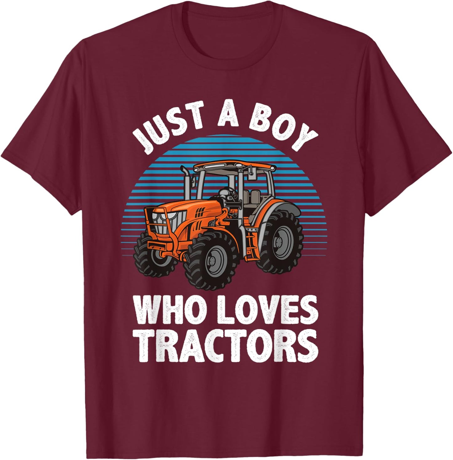 Cool Tractor For Boys Kids Toddler Farmtruck Farmer Driver T-Shirt - T-Shirt | Maroon