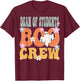 Dean Of Students Boo Crew Ghost Groovy Halloween T-Shirt - T-Shirt | Maroon