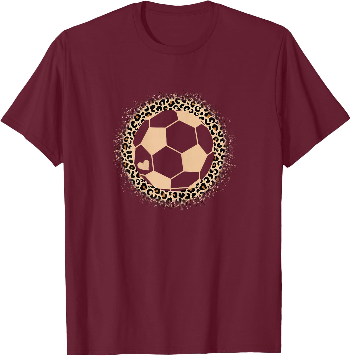 Cute Soccer Player Women Girls T-Shirt - T-Shirt | Maroon