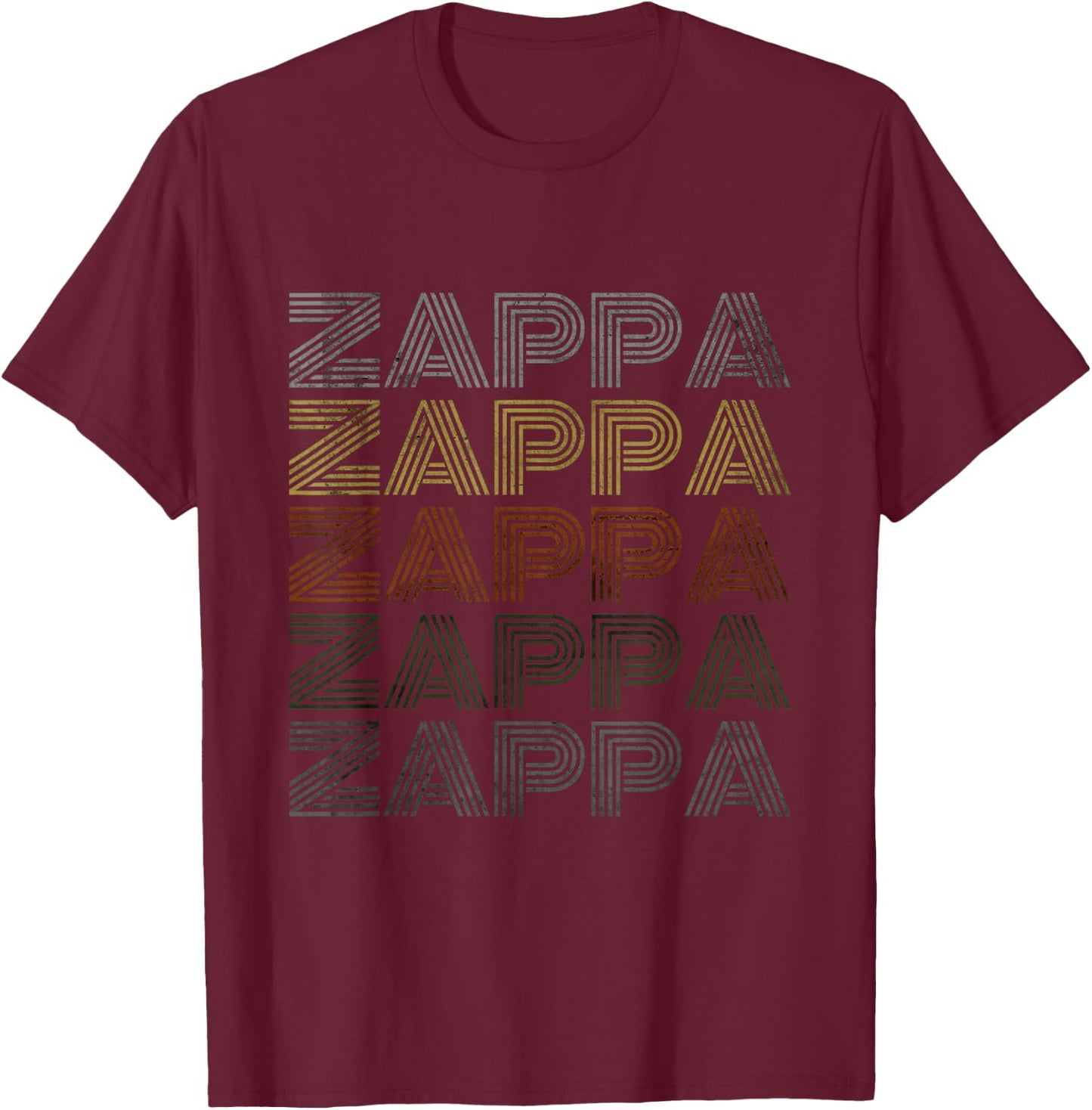 Love Heart Zappa Grunge Retro Vintage Style Black Zappa T-Shirt - T-Shirt | Maroon