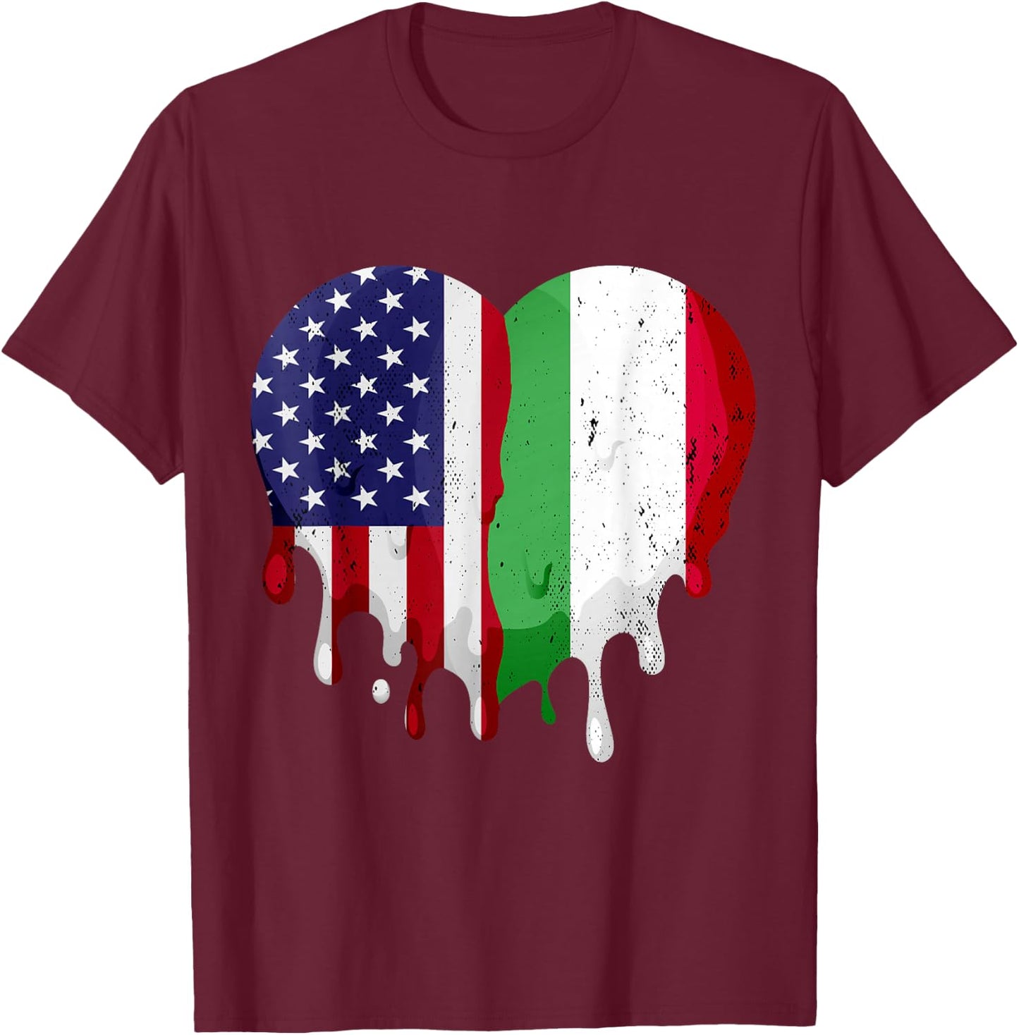 American Hungarian Heritage Month Hungary Flag Heart T-Shirt - T-Shirt | Maroon
