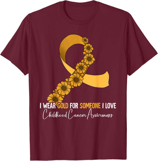 Childhood Cancer Awareness T-Shirt - T-Shirt | Maroon