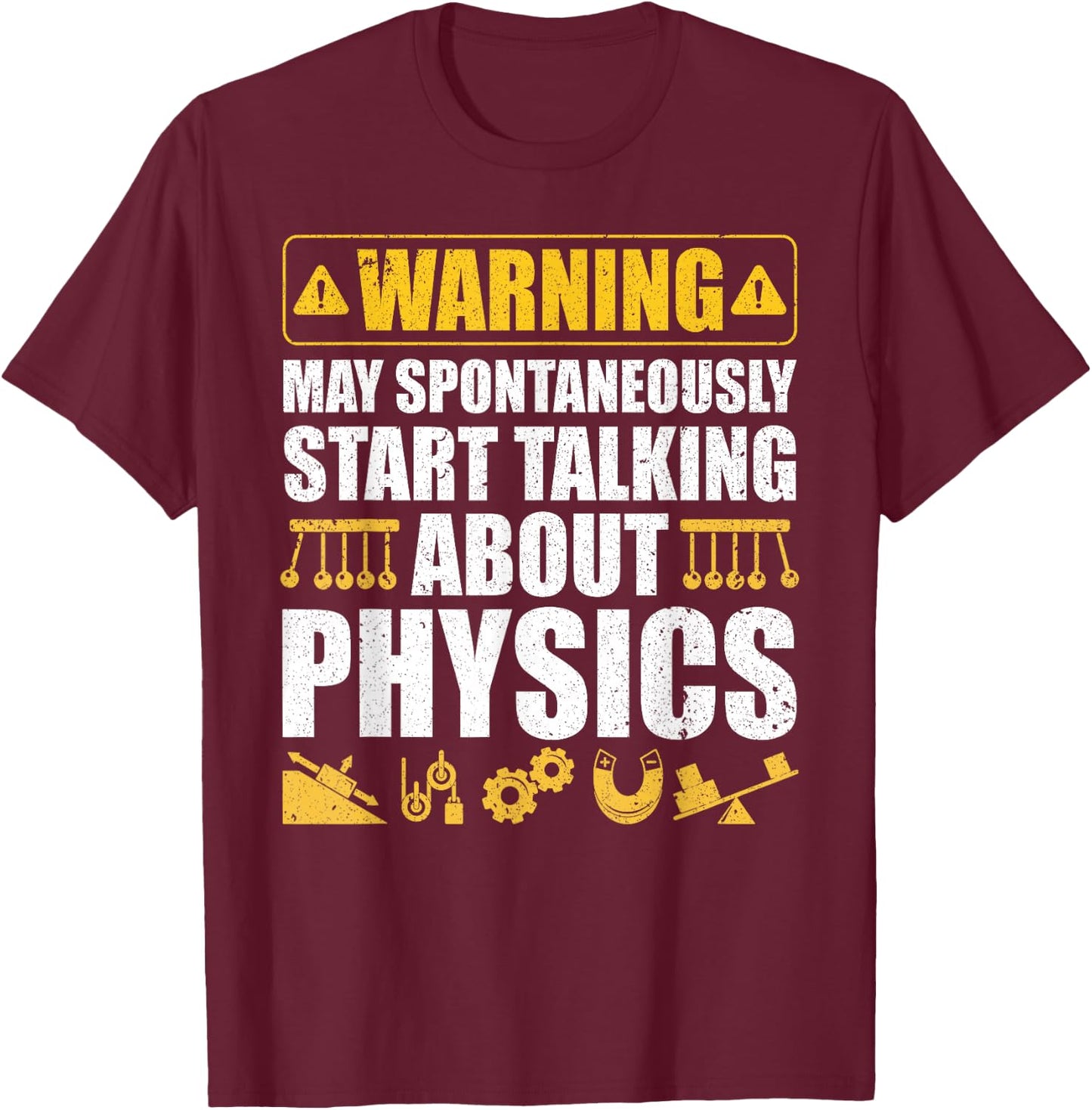 Cute Physics Art Women Physics Teacher Geeky Science T-Shirt - T-Shirt | Maroon