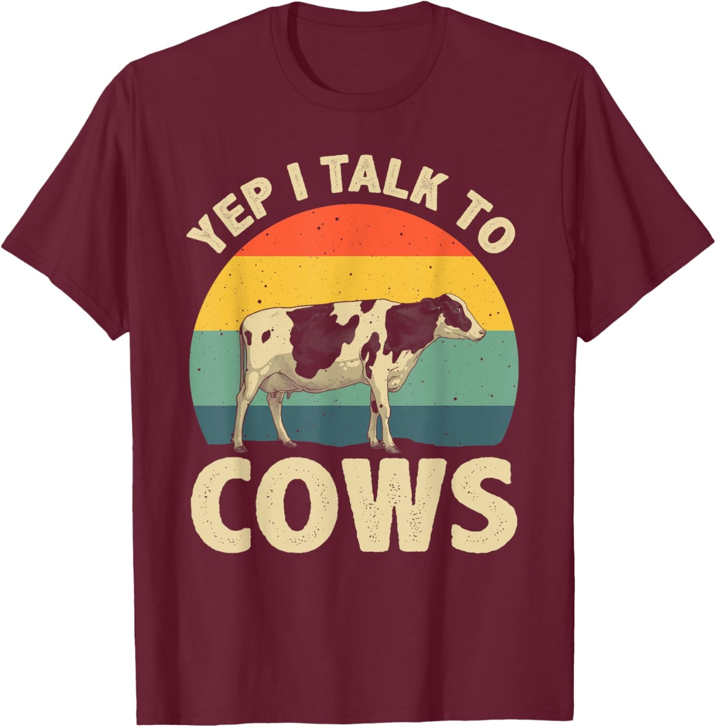 Cool Cow Design Women Dairy Farmer Farming Cow Lover T-Shirt - T-Shirt | Maroon