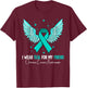 I Wear Teal For My Friend Ovarian Cancer Awareness T-Shirt - T-Shirt | Maroon